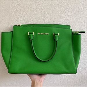 Green Selma Michael Kors Sample Bag